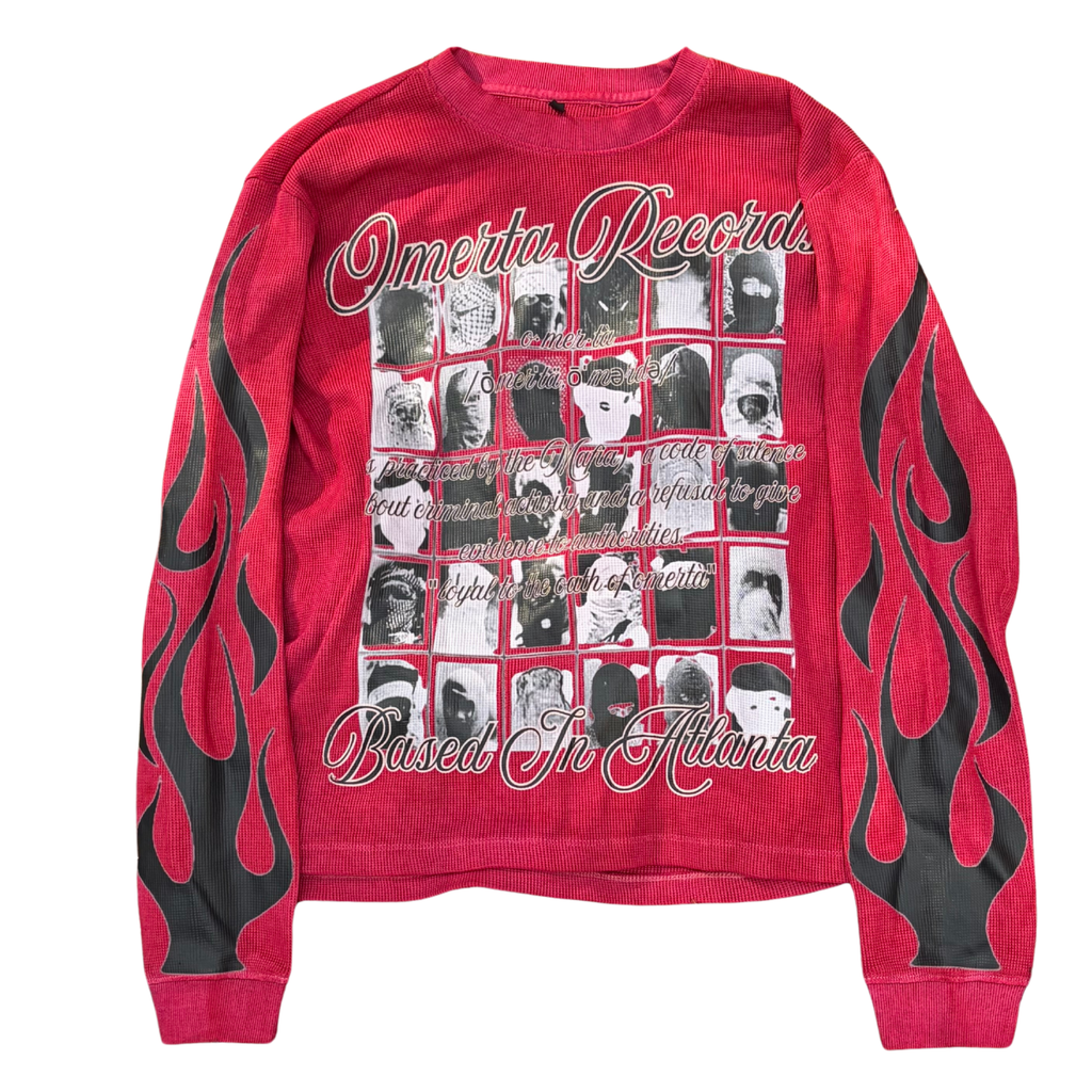 Omerta Flame Waffle Knit Thermal